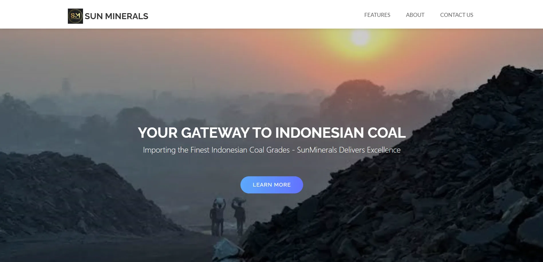 Sun Minerals company overview describing its Indonesian coal supply network